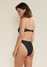 Frankie High Waist Bikini Bottom - Black