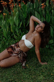 Frankie Bandeau Bikini Top - Dusk White